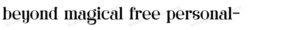 beyond magical free personal字体转换